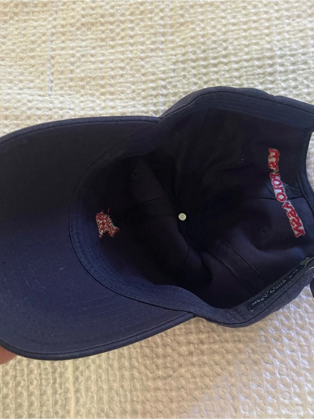 Cute navy US polo assn. embroidered logo hat cap